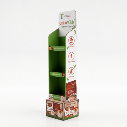 Mueble de cartón para exhibir productos Cosmo