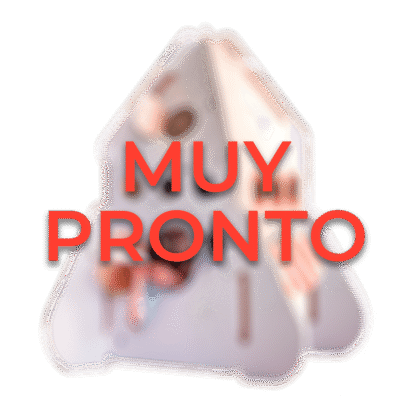 a white triangular object with red text