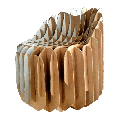 Silla Mau – Mobiliario de Cartón para Eventos