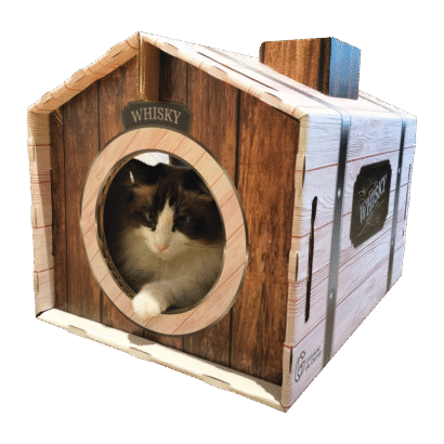 casa de carton para gatos