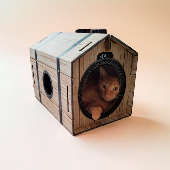 casa ecologica para gatos