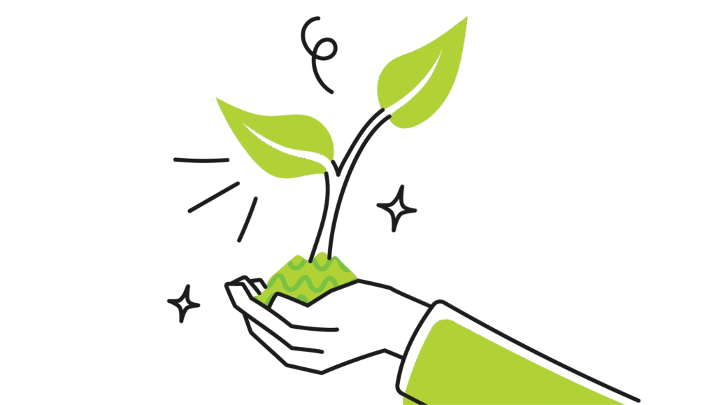 Acerca de 4 a hand holding a plant